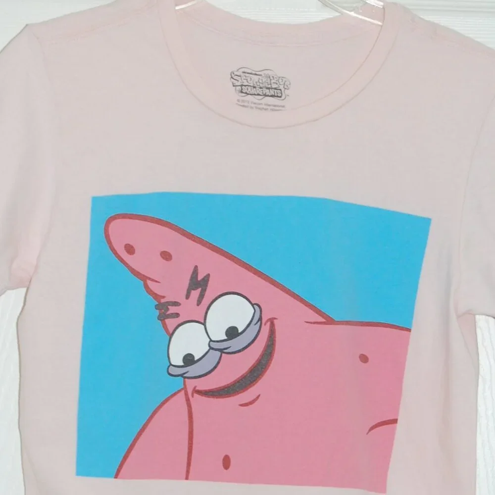 Nickelodeon SpongeBob SquarePants 2019, Women S Pink Graphic Tee - Picture 4 of 4
